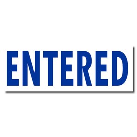 Office Stamp - Red Ink Pre-Inked Entered Stamp, Ideal for Accounting Clerks, 1/2 x 1-1/2, Durable and Long-Lasting, Ideal for Efficient Document Management and Office Organization, Easy to Use