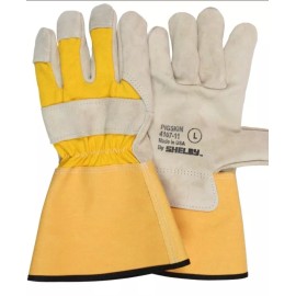 Shelby 4167 Buttermilk Pigskin Gloves SIZE L; made In USA