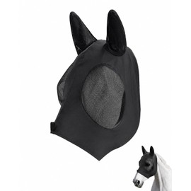 UEAVOID Maschera Cavallo Anti-Mosche 1 pezzo, Protezione UV, Traspirante, con Orecchie. Vestibilità Confortevole per Pascolo & Equitazione, Difesa Insetti e Irritazioni.