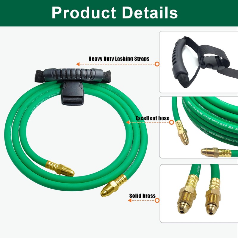 5FT, 6,56FT, 10FT Argon Gas Hose, Inert Gas Welding Hoses