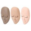 3pcs Eyelash Mannequin Head Lash Extension Training Practice Head with