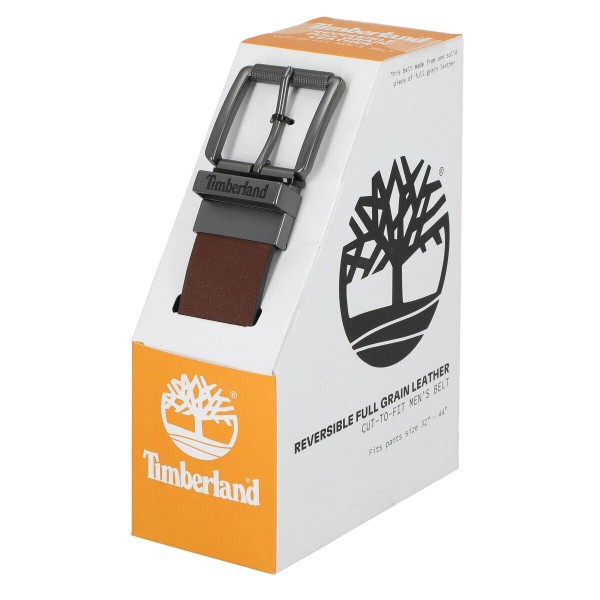 Timberland Men's Reversible Leather Belt Full Grain Leather Reversible