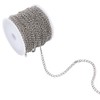 BEAMARKER 33 Feet Stainless Steel Curb Chains 3mm Silver Tarnish