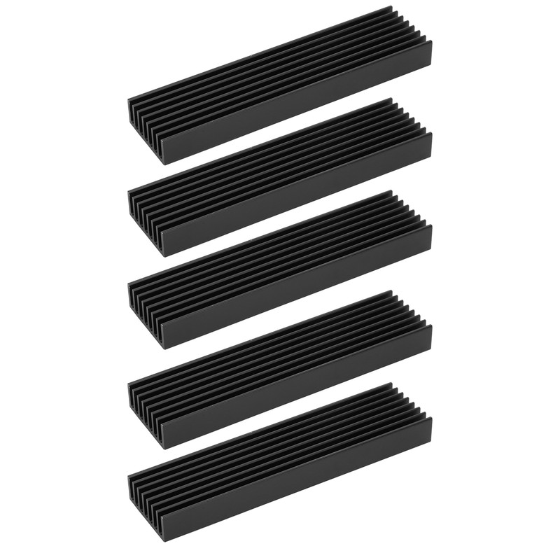 5Pcs Heat Sink Black Aluminum Radiators for CPU Amplifiers Modules