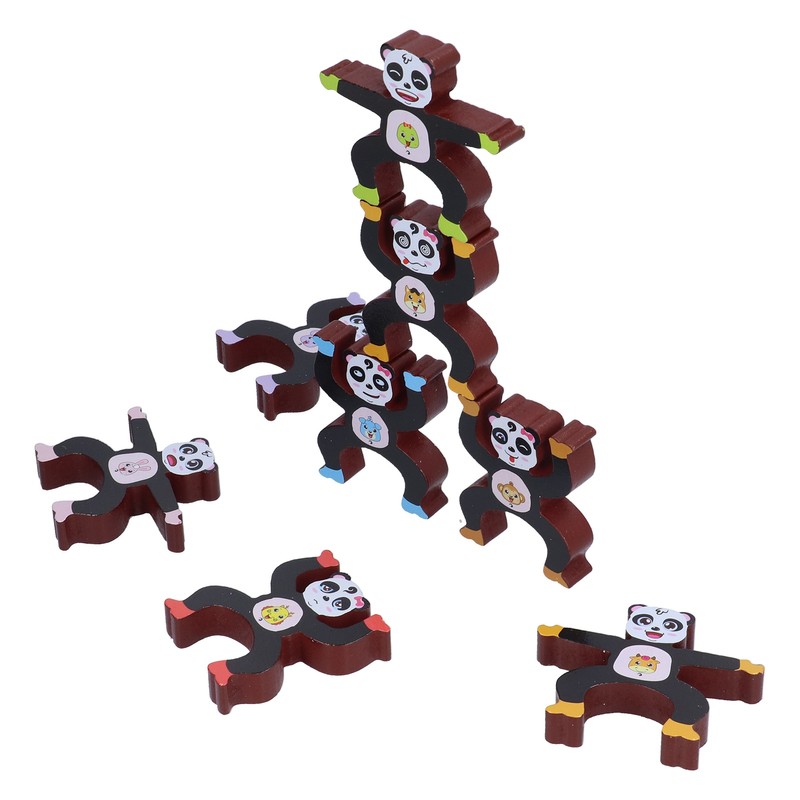 Wooden Stacking Games Toddler Children Interlock Balancing Blocks Educational ToyPanda