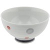 Saikai Pottery 74067 Arita Ware Rice Bowl, Medium, Gray Polka