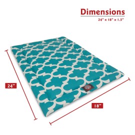 24" Trellis Teal Blue Crate Dog Bed Mat By Majestic Pet Products