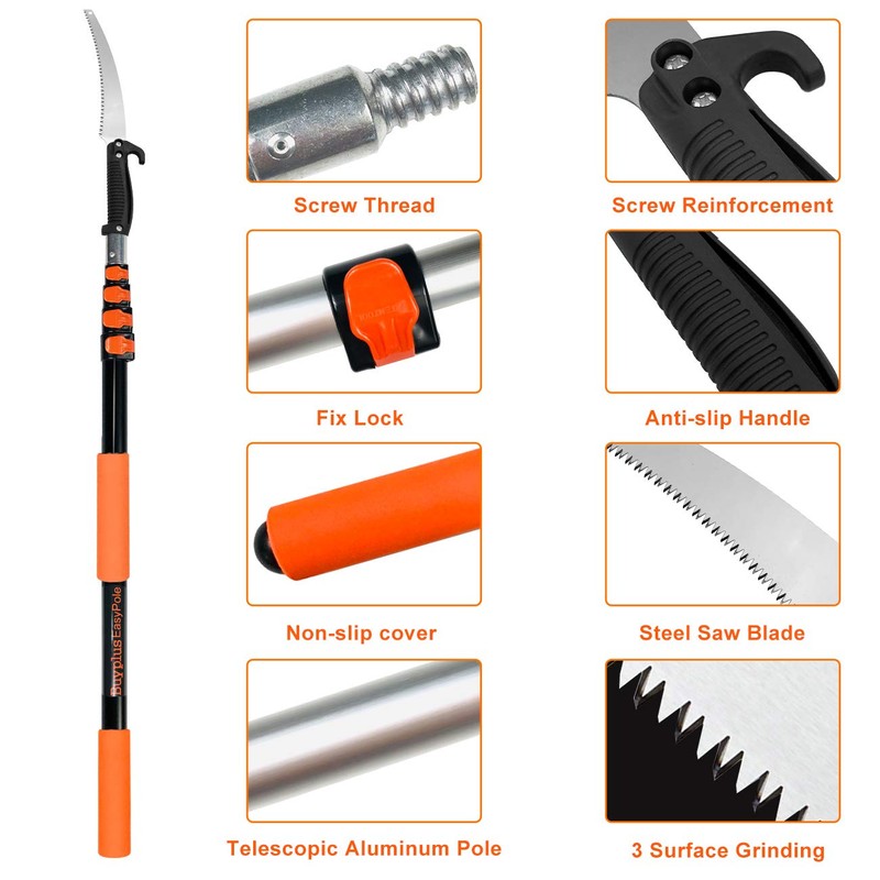 Buyplus 26FT Reach Pole Saws for Tree Trimming, Pole Saw
