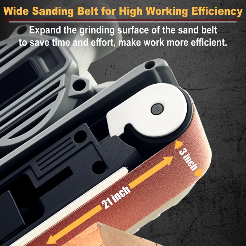 18V Belt Sander Cordless with Dust Bag Electric Sander Tool