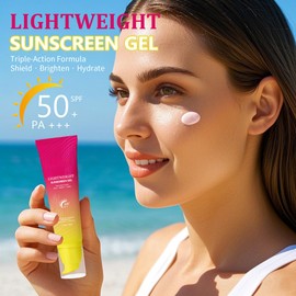 Pink Sunscreen Gel SPF 50+ PA+++ – Lightweight, Pink-Toned Sun Protection for Glowing Skin – Broad-Spectrum, Hydrating, Non-Greasy Formula – 1.7 fl.oz (1PC)