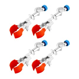 QWORK Lab Clamp, 4 Pack, Cork Lined Prongs, Burette, Flask, Beaker Clamp, Holds Objects up to 1.75" [45mm], Labs Universal Clamp (Rods up to 0.7" Diameter)