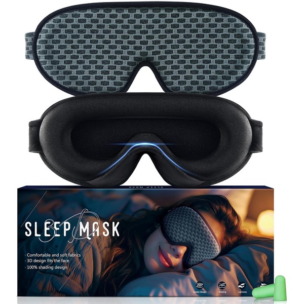 Sleep Mask 100% Blackout Sleep Masks for Women & Men