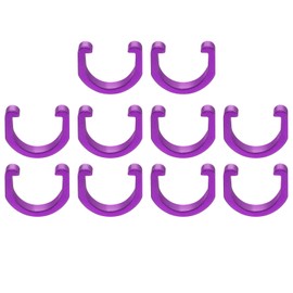 HARFINGTON 10pcs Bicycle Cable Clamps C-Clips Aluminum Alloy Housing Hose Guide U-Clips Brake Derailleur Shifter for MTB Road Bike, Purple