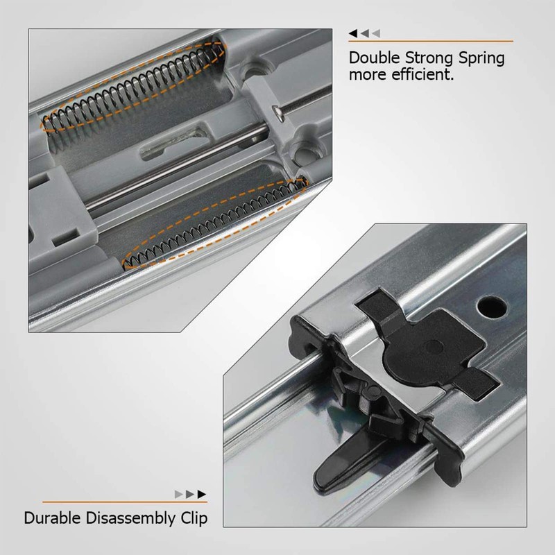 LONTAN 1 Pair Soft Close Drawer Slides 14 Inch Kitchen