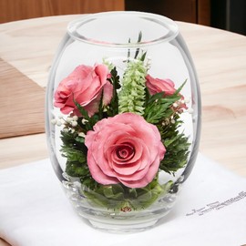 Fiora Flower | Long Lasting Real Roses in a Sealed Vase | Lasts up to 5 Years | Unique Present Gift