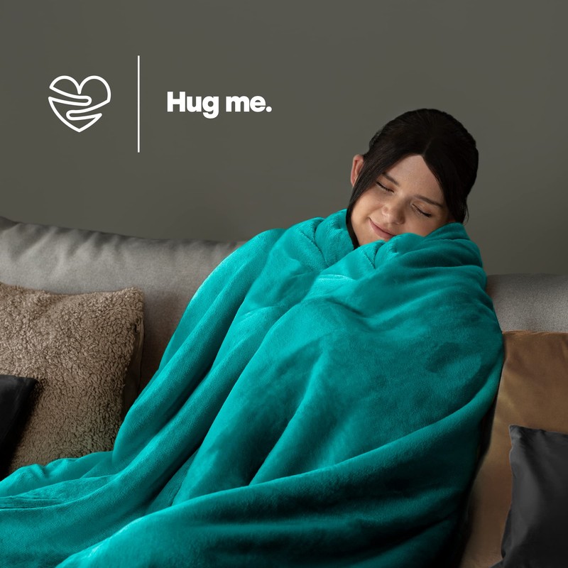 LIVIVO Flannel Fleece Blanket- Super Soft Cosy Cuddly Sofa Throw