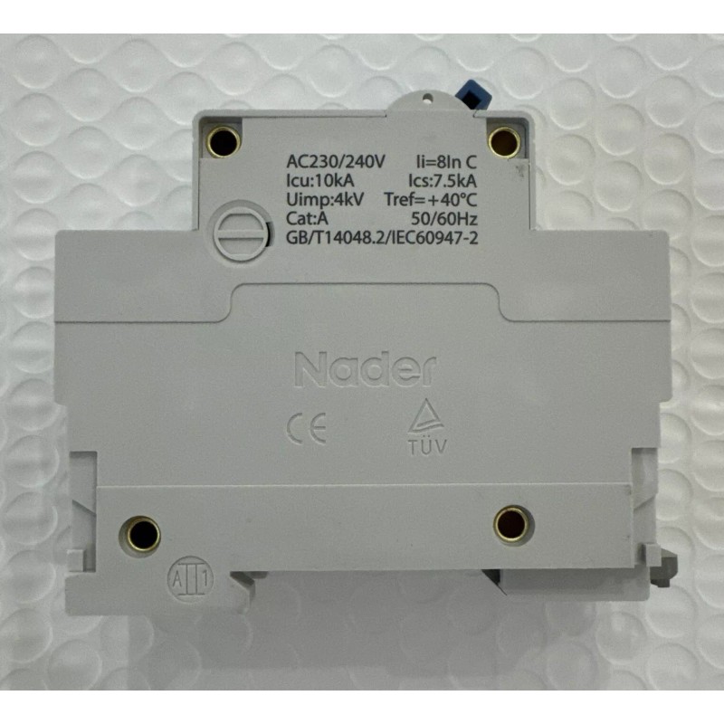 Nader Circuit Breaker, NDB1-125 Series, 80A, 1 Pole, 240V AC,