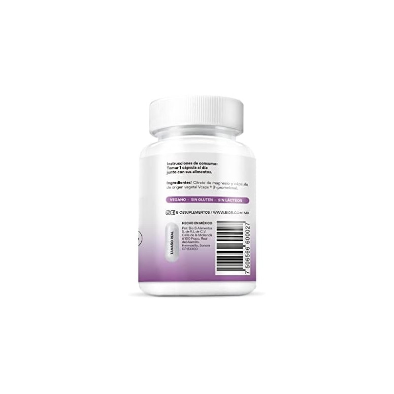 BIO B Magnesio 60 cápsulas veganas