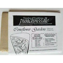 Timeless Traditions Crane Design ~ PUNCH NEEDLE PATTERN ~ Timeless Traditions Coneflower Garden
