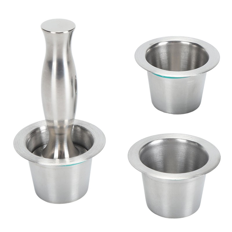 3pcs Refillable Coffee Capsule 304 Stainless Steel Coffee Pods with