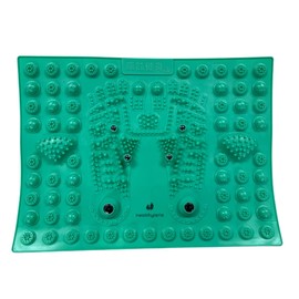 Healthyteria Foot Massage Mat Pad, Acupressure Mat for Feet, Foot Reflexology Massager for Women and Men, Anti-Slip Mat for Heel and Arch Pain (Green)
