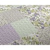 Chezmoi Collection Daisy 3-Piece Printed Patchwork Quilt Set - Purple