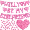 16 Inches Pink 'WILL YOU BE MY GIRLFRIEND' Proposal Letter