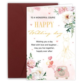 Wedding Card,Wedding Gifts,Engagement Gifts,Congratulations Gifts,Wedding Gifts for Bride and Groom,Wedding Cards for Bride and Groom,Congratulations Card,Couple Gifts,Wedding Day Cards