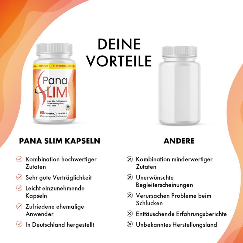 Pana SLIM Kapseln | mit Apfelessig und Pflanzenextrakten | für