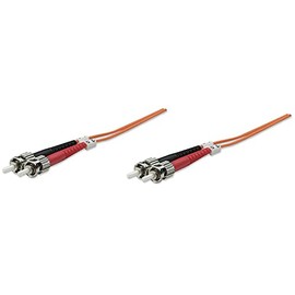 Intellinet Network Solutions 3' ST to ST Multimode Duplex Fiber Optic Cable, 470056