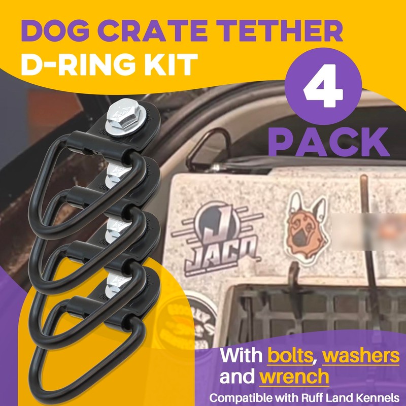 Terixe 4 Pack Tie Down Kit for Ruffland Kennel -
