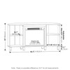 Furinno Jensen Corner Fireplace TV Stand with 4 Open Compartments