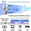 CVVTSPE 3-Pack Ultra Lightweight Classic Men's Reading Glasses with Blue