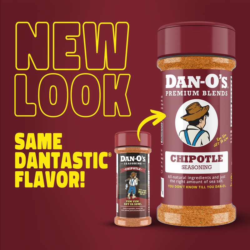 Dan-O's Chipotle Seasoning, 3.5 oz Bottle, All Purpose Seasoning for