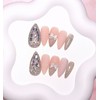 [In-store special discount]Pink puffy full stone handmade nail tips -