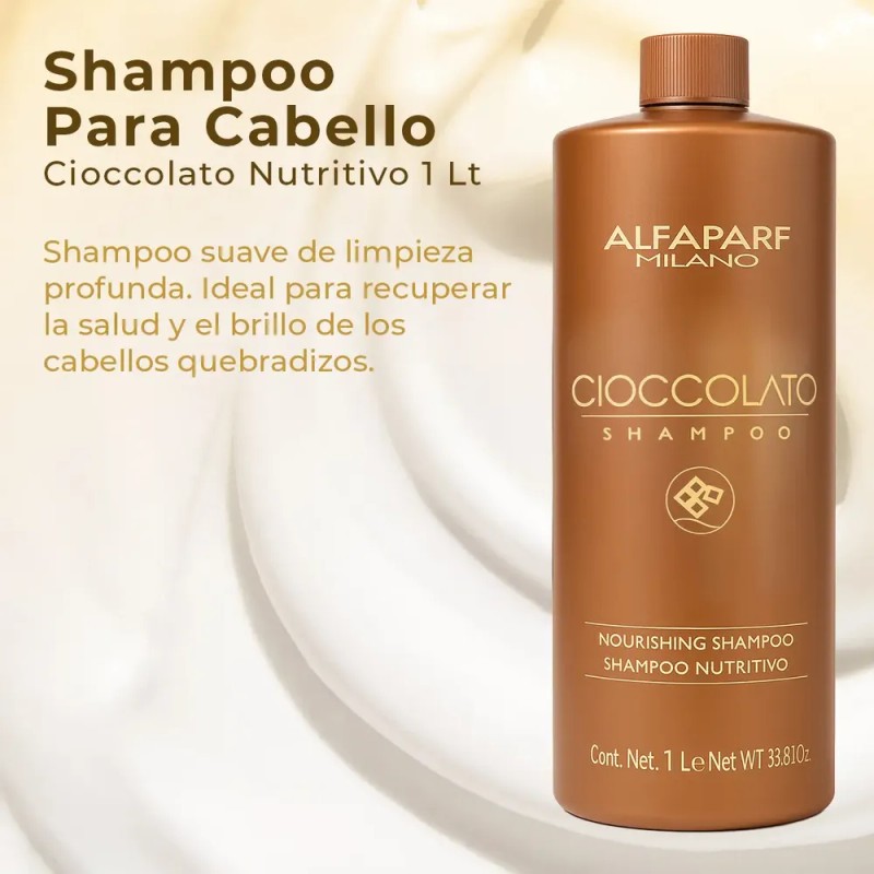 Shampoo Para Cabello Alfaparf Cioccolato Nutritivo 1 Lt