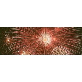 Walls 360 Peel & Stick Wall Murals: Fireworks Jackson WY (84 in x 28 in)