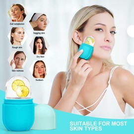 Laidysoulㅤ Ice Roller for Face and Eye - Upgrated Ice Facial Roller Massage Shrink Pore Skin Care Tools Reusable Ice Stick Remove Dark Circle Ice Face Mold Sphere for Brighten Lubricate Fine Lines