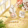 200Pcs Mini Pink Flower Charms for Crafts 3D Rose Flower
