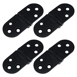 T Tulead Folding Flip Top Hinges Zinc Alloy Butler Tray Hinge Black Round Edge Folding Table Hinge Flap Hinges Pack of 4 with Screws