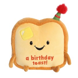Aurora® Witty JUST SAYIN'™ A Birthday Toast™ Stuffed Animal - Expressive Characters - Quirky Gift Ideas - Brown 9.5 Inches