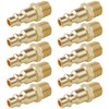 10Pcs Heavy Duty Brass 1/4-Inch NPT Air Hose Quick Plug