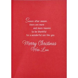 Son You're A Blessing - With Love Merry Christmas Greeting Card - Season After Season There Are More and More Reasons To Be Thankful For You
