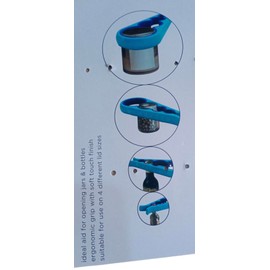 4 in 1 Multi-Grip JAR and Bottle Opener - Kitchen Gadget for Opening LIDS