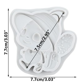 TAOXIBEI Cartoon Bee Polymer Clay Mold Bee Silicone Resin Molds for DIY Crafts Epoxy Resin Casting Air Dry Polymer Clay Plaster Jewelry Making