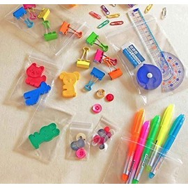 Unipak C-4 Plastic Bags with Zipper, 2.8 x 3.9 inches (70 x 100 mm), Pack of 100