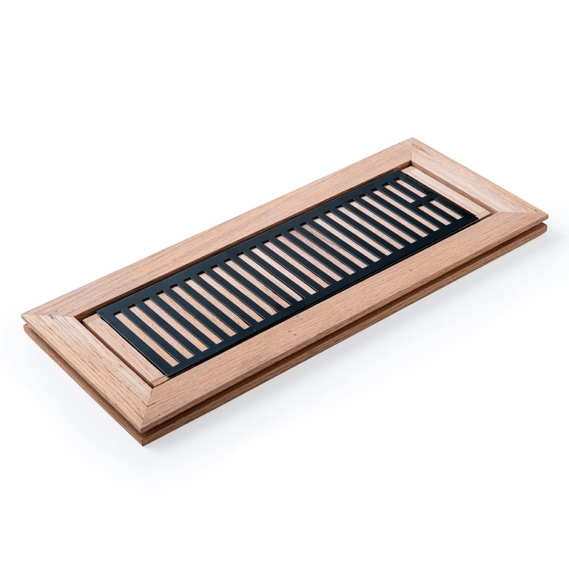 Homewell Red Oak Wood Floor Register, Flush Mount Vent with