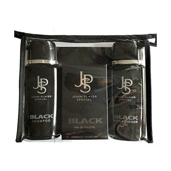 John Player Special Black EDT 100 ml & Shower Gel 150 ml & Shampoo 150 ml