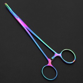 Refoiner Forceps 7.1 inches (18 cm) Color Stainless Steel Cat Dog Ear Cleaning Pliers for Crafting Pets, Ear Tweezers, Straight/Tip Bent Radio Pliers, Thin Fishing, Hook Remover, Pliers,