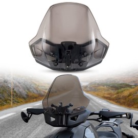 Adjustable Front Dark Tinted Windshield for Can Am Ryker, KATIMOTO Tinted Clear Hard Coated Durable Front Windshield Windscreen for Can-Am Ryker All Models Accessories, Replace OEM #219401032